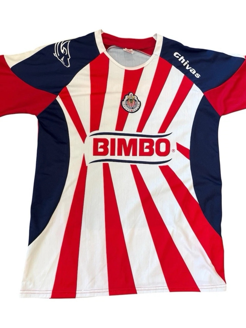 Ross America Men Bimbo Toyota
Chivas De Guadalajara Soccer Jersey 
Red White Blu